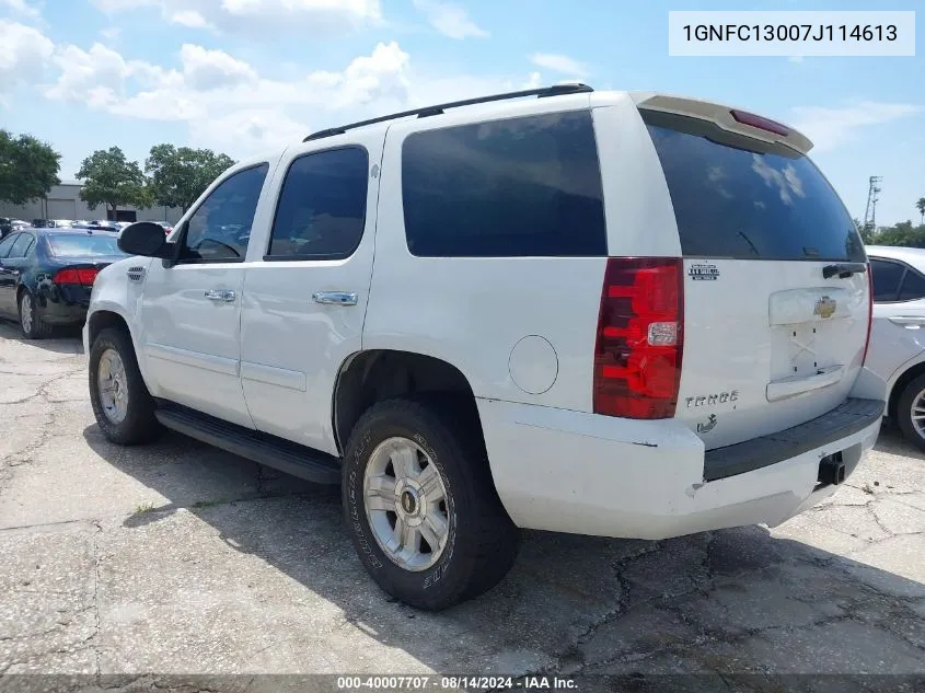 2007 Chevrolet Tahoe Lt VIN: 1GNFC13007J114613 Lot: 40007707