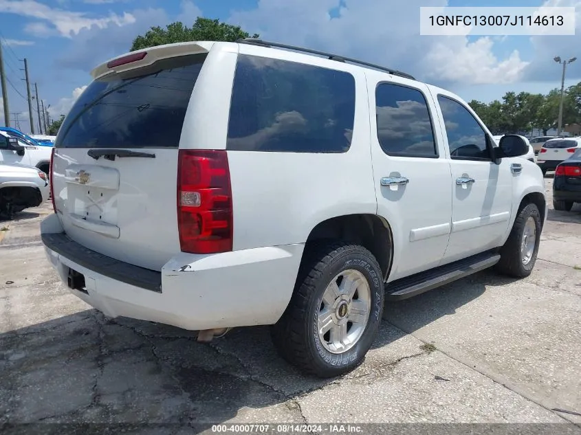 2007 Chevrolet Tahoe Lt VIN: 1GNFC13007J114613 Lot: 40007707