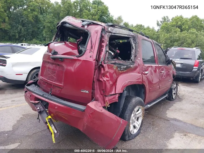 1GNFK13047R365154 2007 Chevrolet Tahoe Lt