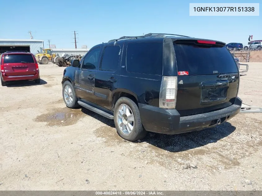 2007 Chevrolet Tahoe Ltz VIN: 1GNFK13077R151338 Lot: 40024418