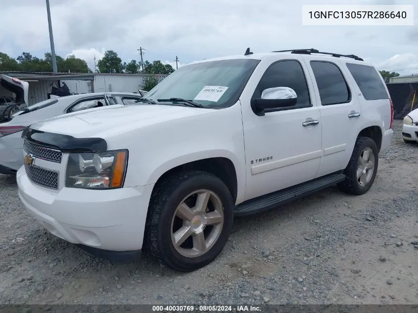 2007 Chevrolet Tahoe Ltz VIN: 1GNFC13057R286640 Lot: 40030769