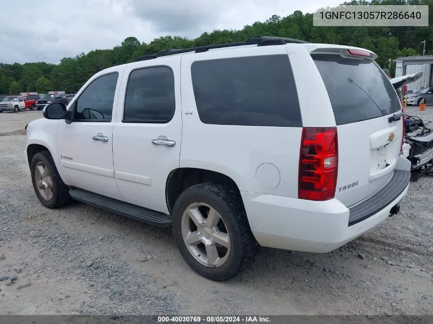 2007 Chevrolet Tahoe Ltz VIN: 1GNFC13057R286640 Lot: 40030769