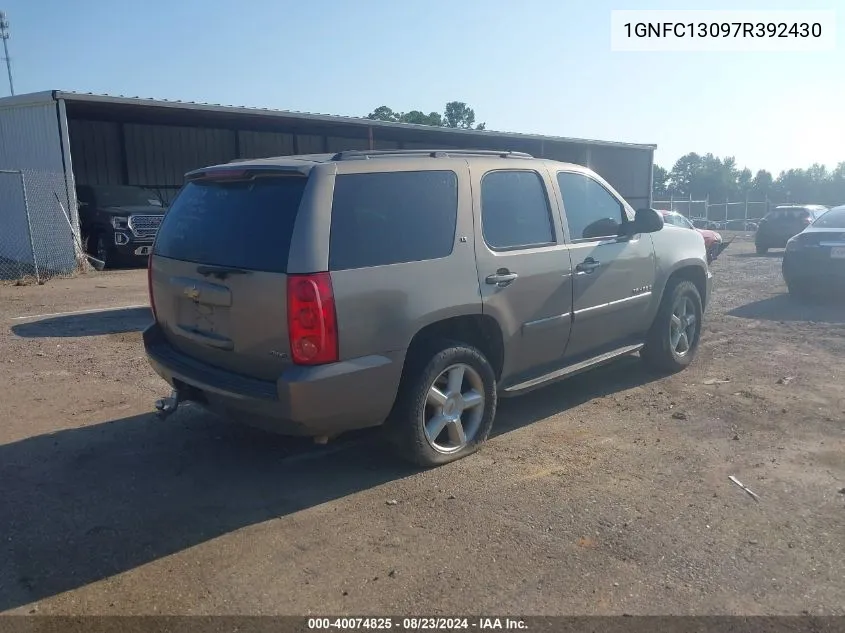 2007 Chevrolet Tahoe Lt VIN: 1GNFC13097R392430 Lot: 40074825