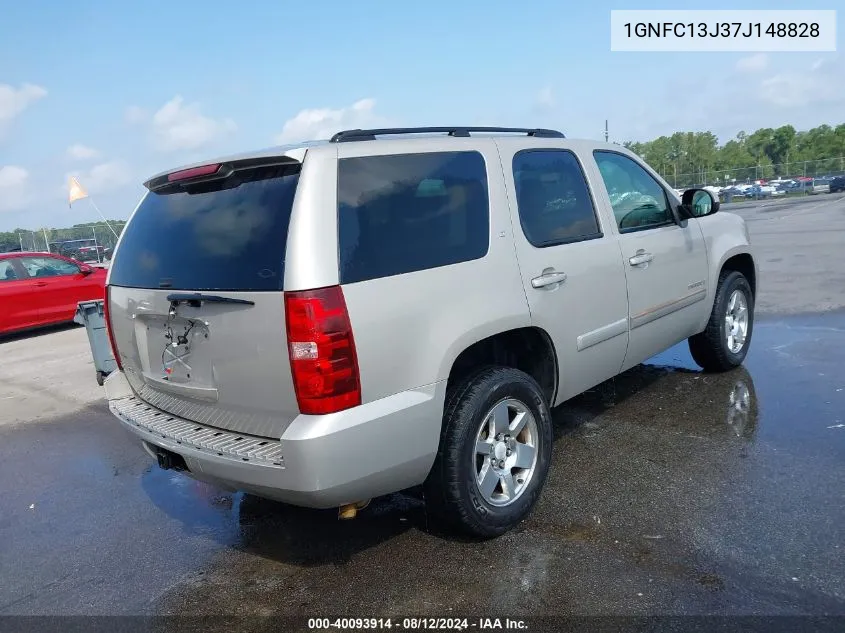 2007 Chevrolet Tahoe Lt VIN: 1GNFC13J37J148828 Lot: 40093914