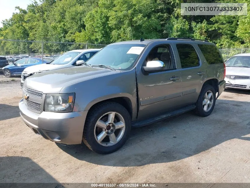 2007 Chevrolet Tahoe Lt VIN: 1GNFC13077J333407 Lot: 40110337