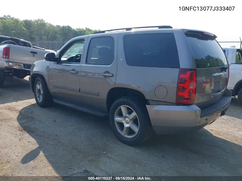 2007 Chevrolet Tahoe Lt VIN: 1GNFC13077J333407 Lot: 40110337