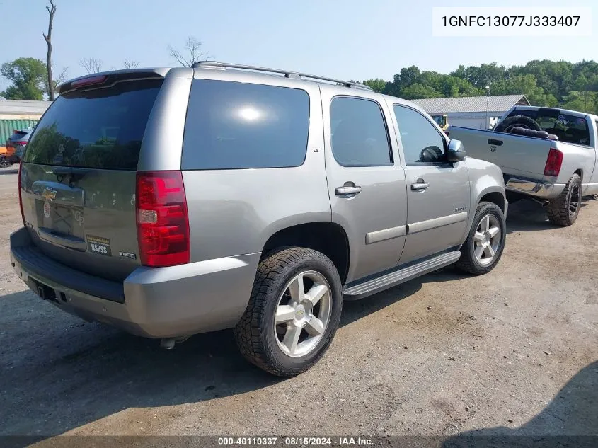 2007 Chevrolet Tahoe Lt VIN: 1GNFC13077J333407 Lot: 40110337