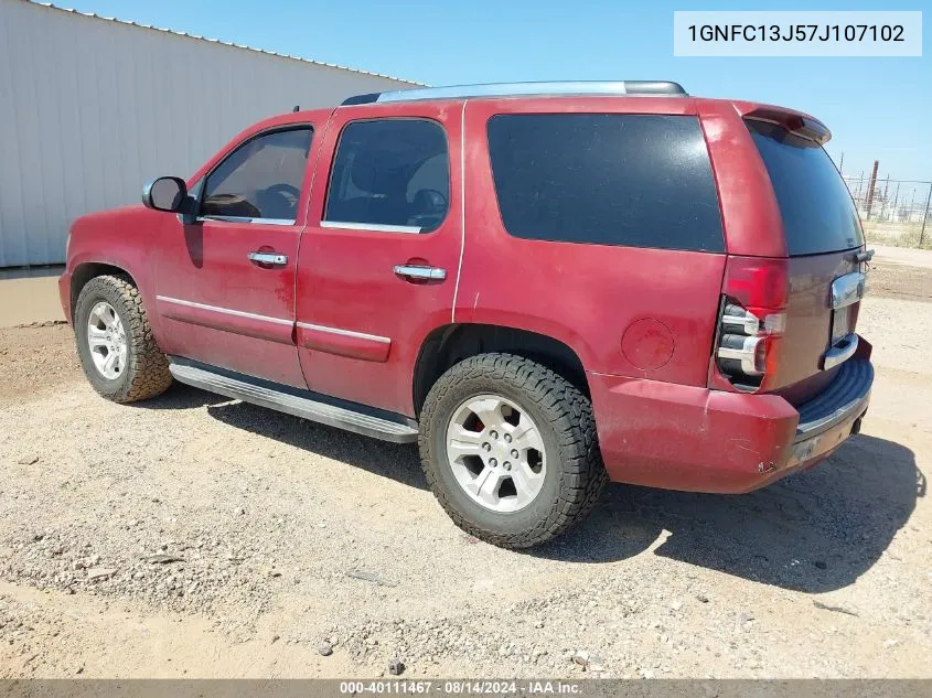 2007 Chevrolet Tahoe Lt VIN: 1GNFC13J57J107102 Lot: 40111467