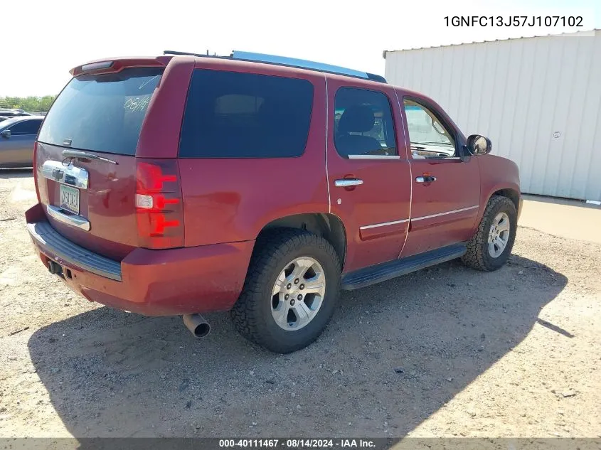 2007 Chevrolet Tahoe Lt VIN: 1GNFC13J57J107102 Lot: 40111467