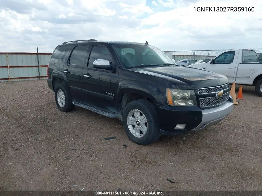 2007 Chevrolet Tahoe Lt VIN: 1GNFK13027R359160 Lot: 40111561