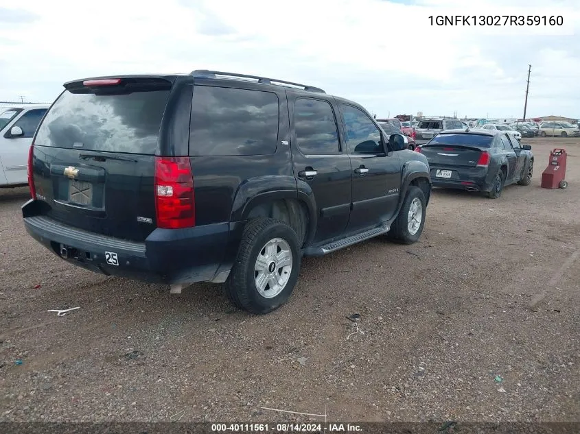 2007 Chevrolet Tahoe Lt VIN: 1GNFK13027R359160 Lot: 40111561