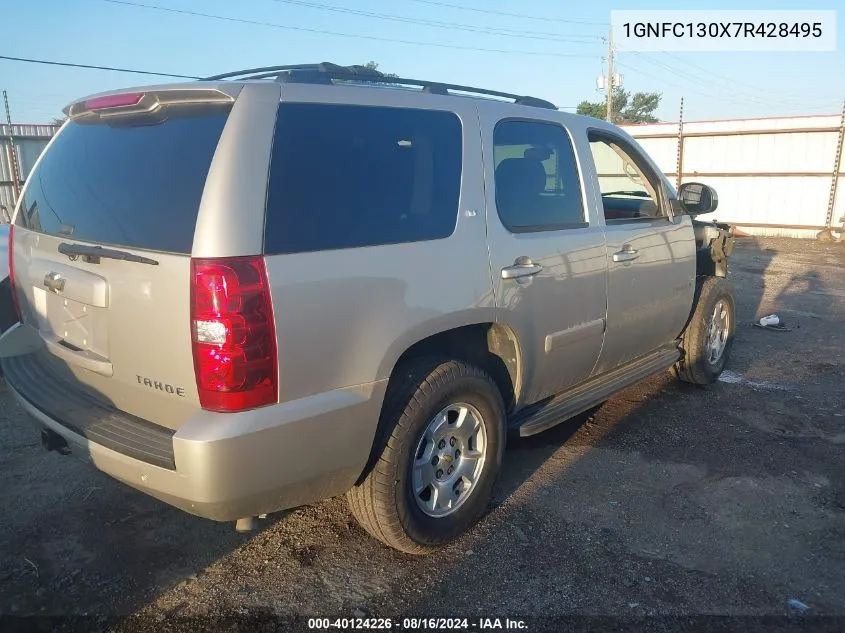 2007 Chevrolet Tahoe Lt VIN: 1GNFC130X7R428495 Lot: 40124226