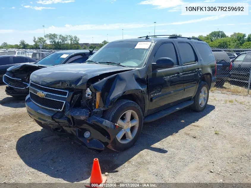 1GNFK13067R259692 2007 Chevrolet Tahoe Ltz