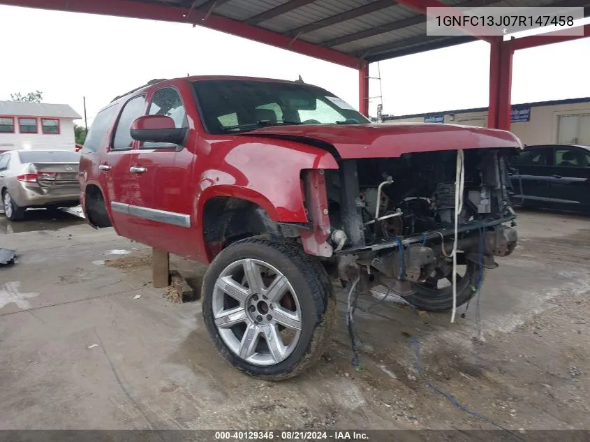 2007 Chevrolet Tahoe Lt VIN: 1GNFC13J07R147458 Lot: 40129345