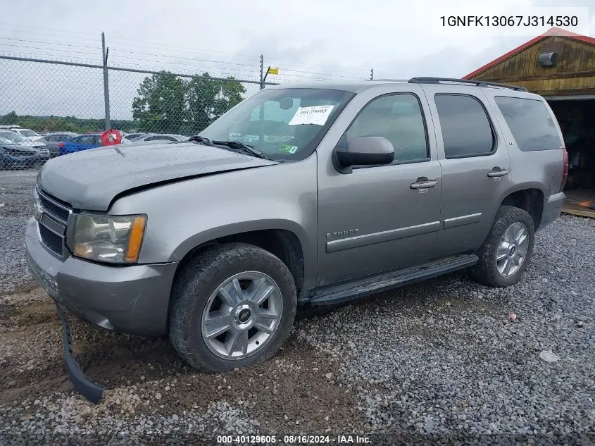 2007 Chevrolet Tahoe Lt VIN: 1GNFK13067J314530 Lot: 40129605