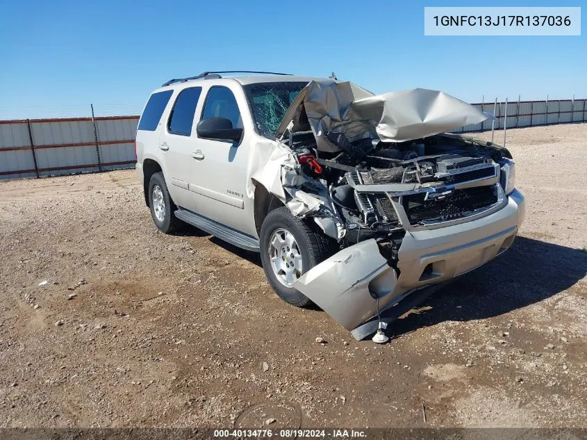 1GNFC13J17R137036 2007 Chevrolet Tahoe Lt