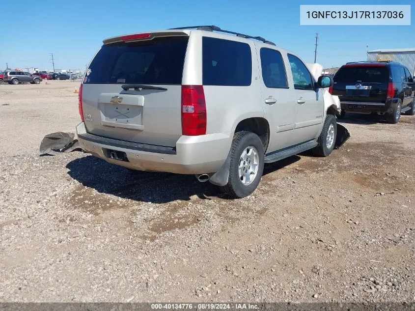 1GNFC13J17R137036 2007 Chevrolet Tahoe Lt