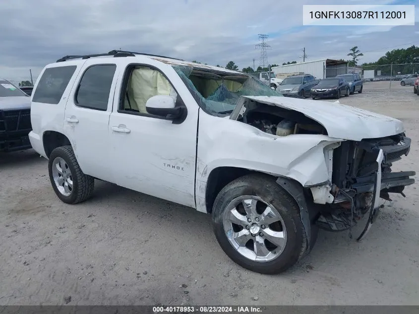 1GNFK13087R112001 2007 Chevrolet Tahoe Lt