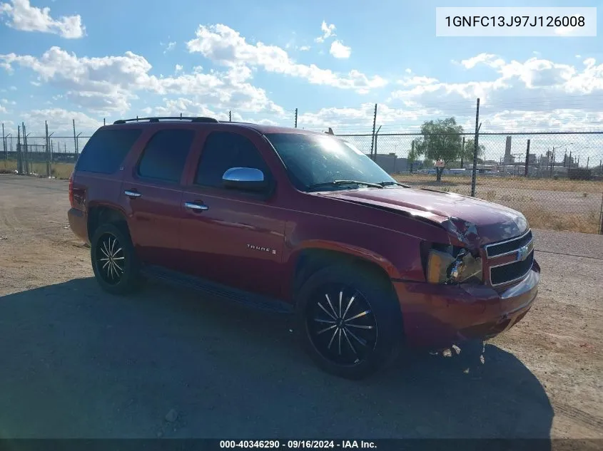 2007 Chevrolet Tahoe Ls VIN: 1GNFC13J97J126008 Lot: 40346290