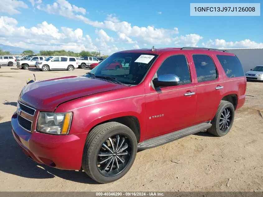 2007 Chevrolet Tahoe Ls VIN: 1GNFC13J97J126008 Lot: 40346290