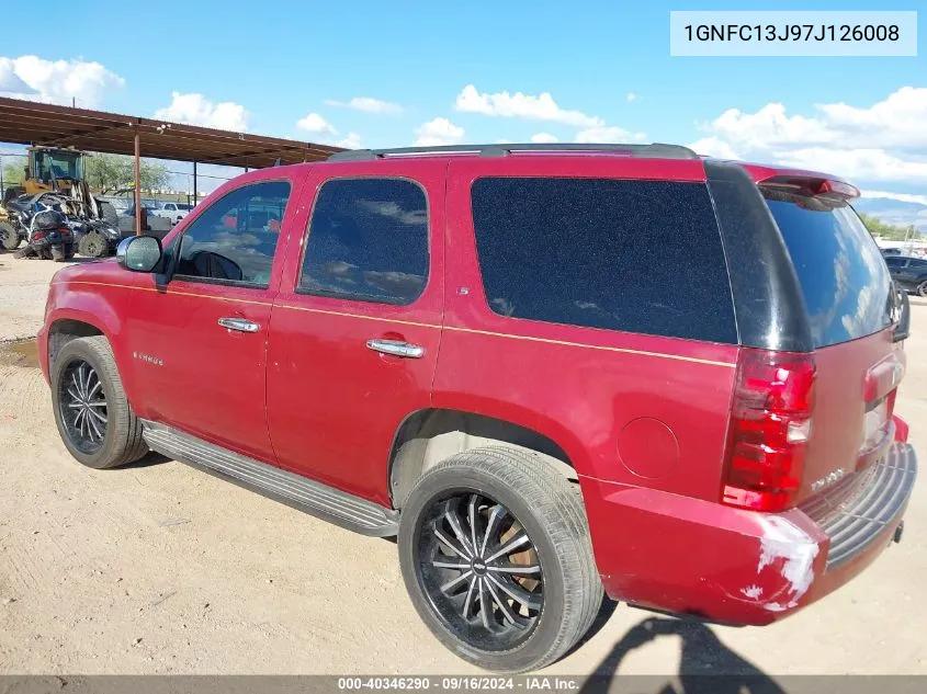 1GNFC13J97J126008 2007 Chevrolet Tahoe Ls