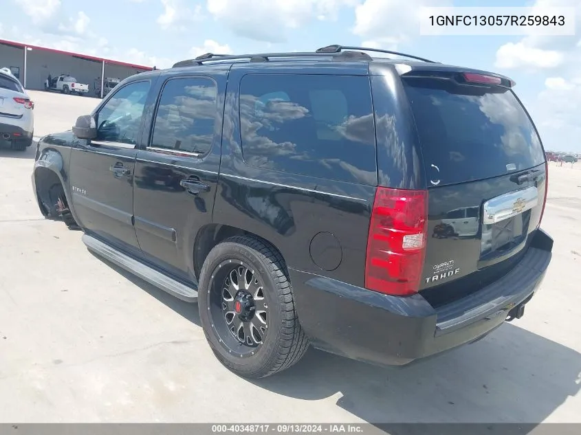 2007 Chevrolet Tahoe Lt VIN: 1GNFC13057R259843 Lot: 40348717