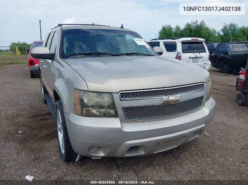 1GNFC13017J402138 2007 Chevrolet Tahoe Lt