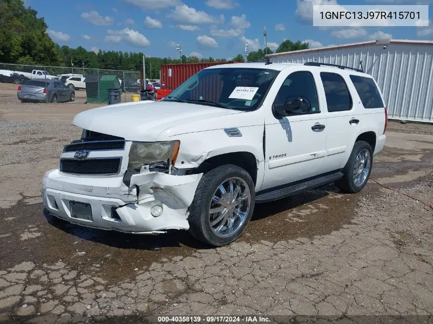 2007 Chevrolet Tahoe Lt VIN: 1GNFC13J97R415701 Lot: 40358139