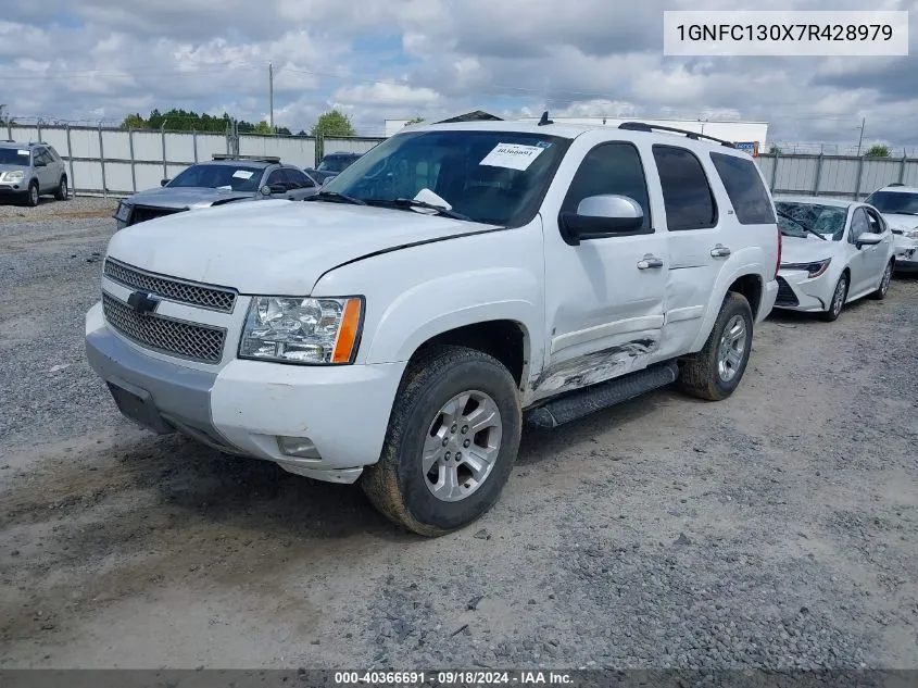 2007 Chevrolet Tahoe Lt VIN: 1GNFC130X7R428979 Lot: 40366691