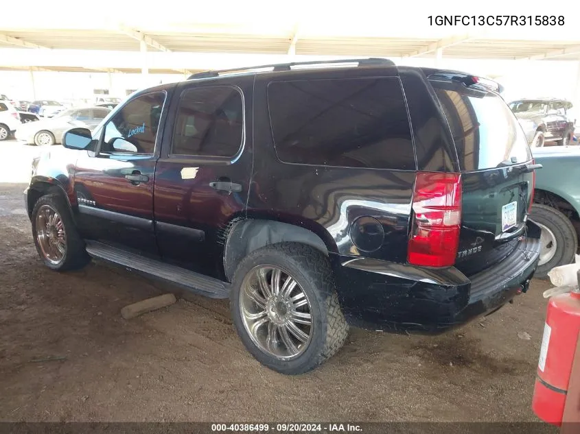 1GNFC13C57R315838 2007 Chevrolet Tahoe Ls