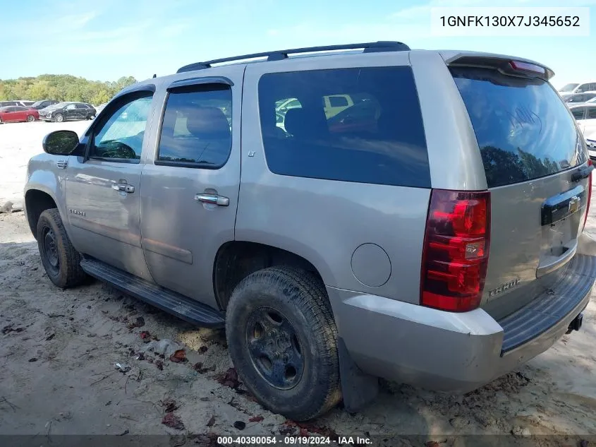 2007 Chevrolet Tahoe Lt VIN: 1GNFK130X7J345652 Lot: 40390054