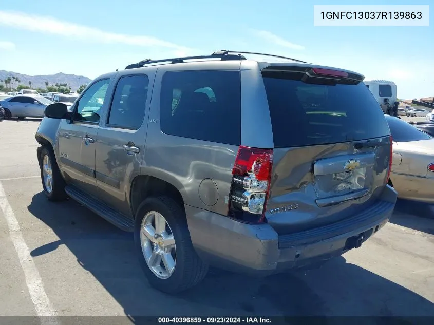 2007 Chevrolet Tahoe Ltz VIN: 1GNFC13037R139863 Lot: 40396859