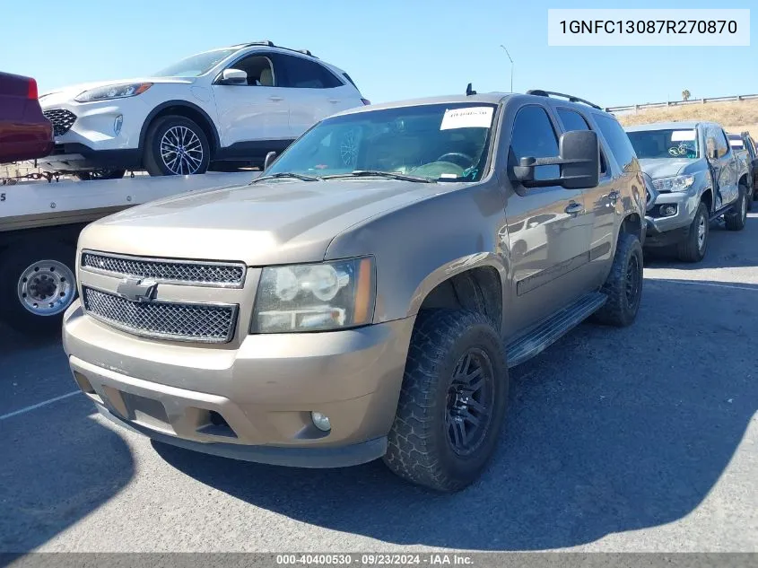 1GNFC13087R270870 2007 Chevrolet Tahoe Lt