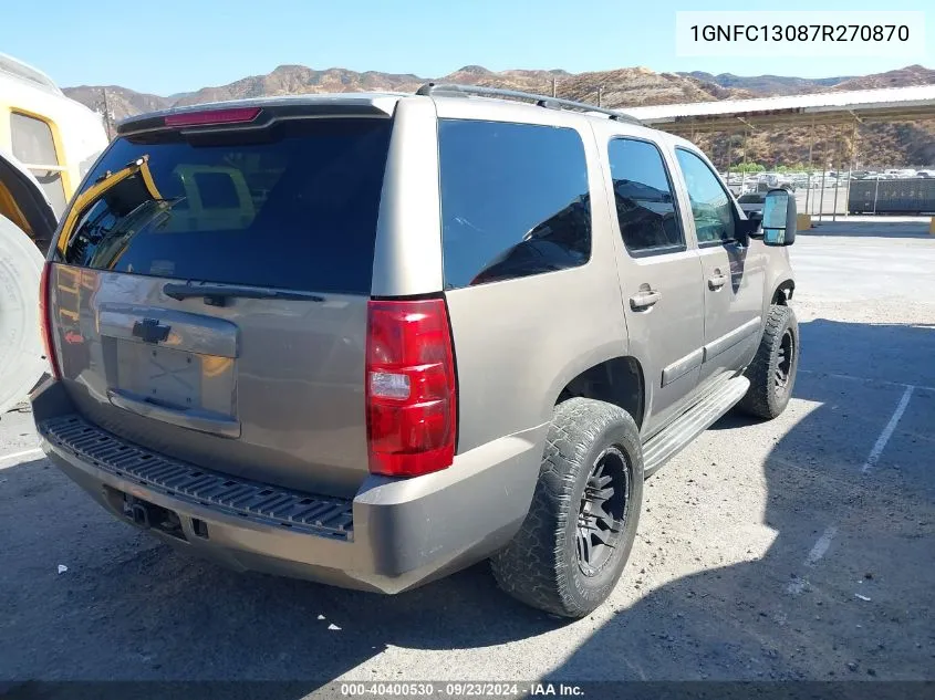 1GNFC13087R270870 2007 Chevrolet Tahoe Lt