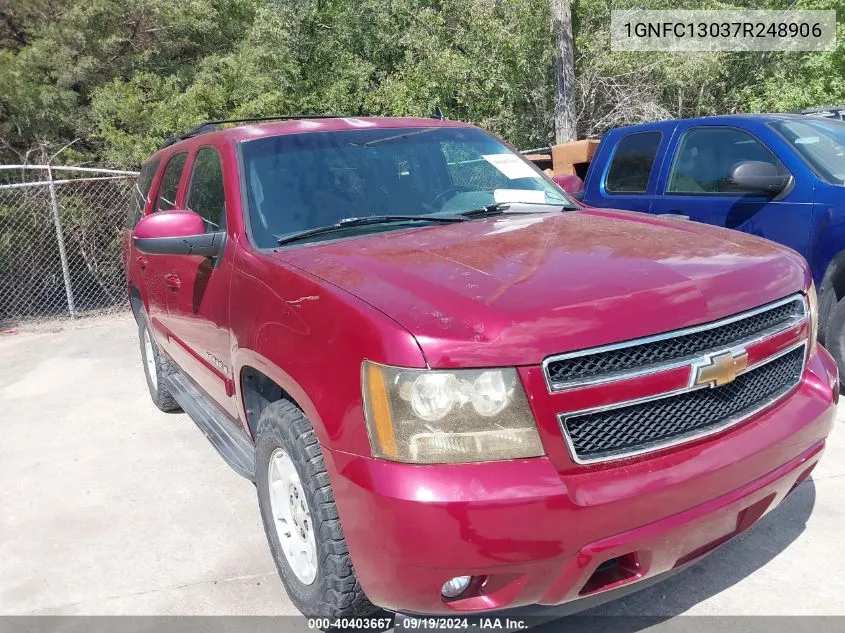 2007 Chevrolet Tahoe Lt VIN: 1GNFC13037R248906 Lot: 40403667