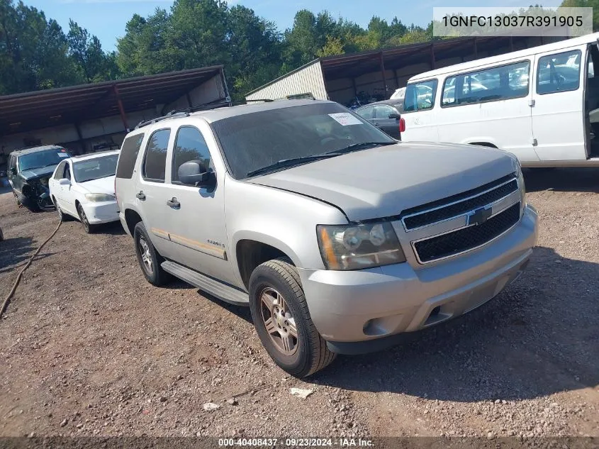 2007 Chevrolet Tahoe Ls VIN: 1GNFC13037R391905 Lot: 40408437