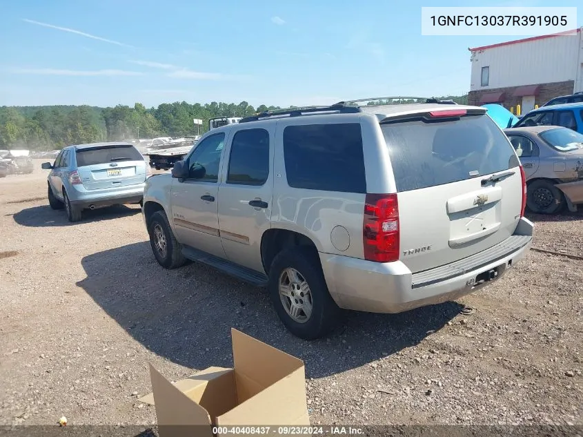 2007 Chevrolet Tahoe Ls VIN: 1GNFC13037R391905 Lot: 40408437