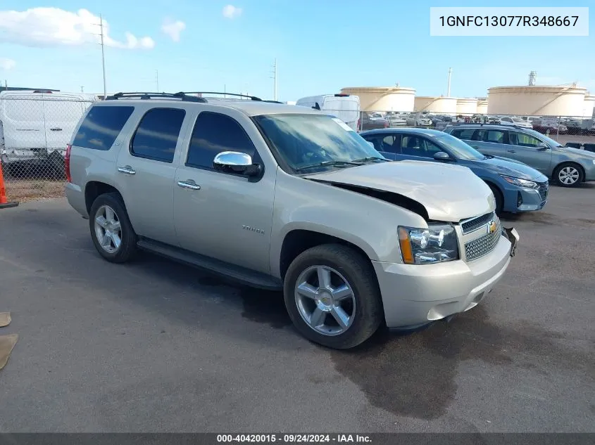 2007 Chevrolet Tahoe Ltz VIN: 1GNFC13077R348667 Lot: 40420015