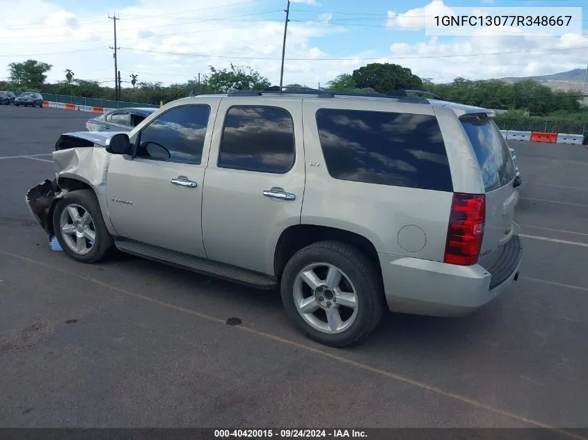 2007 Chevrolet Tahoe Ltz VIN: 1GNFC13077R348667 Lot: 40420015