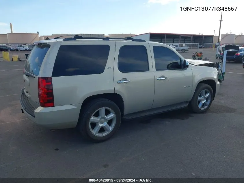 2007 Chevrolet Tahoe Ltz VIN: 1GNFC13077R348667 Lot: 40420015