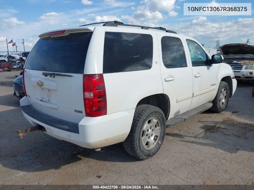 2007 Chevrolet Tahoe Lt VIN: 1GNFC13067R368375 Lot: 40422706