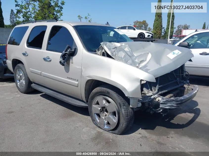 2007 Chevrolet Tahoe C1500 VIN: 1GNFC13027J403704 Lot: 40426958