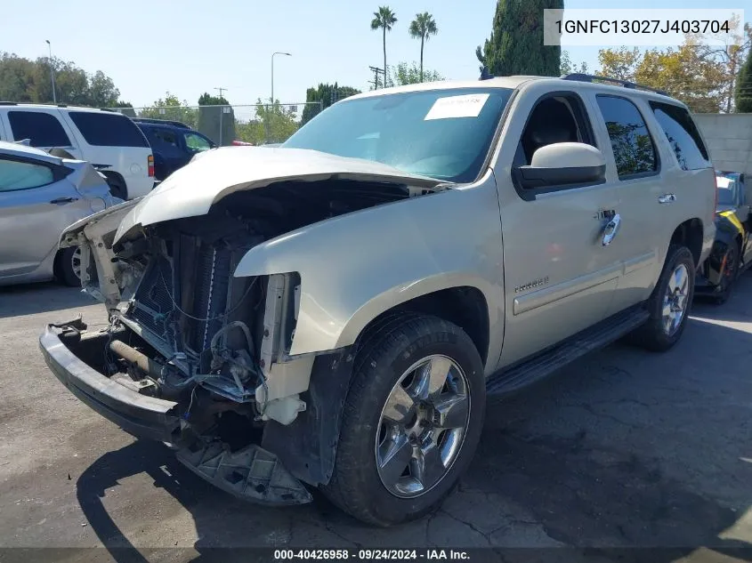 2007 Chevrolet Tahoe C1500 VIN: 1GNFC13027J403704 Lot: 40426958