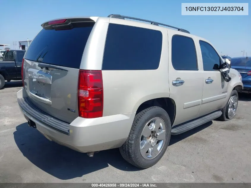 2007 Chevrolet Tahoe C1500 VIN: 1GNFC13027J403704 Lot: 40426958