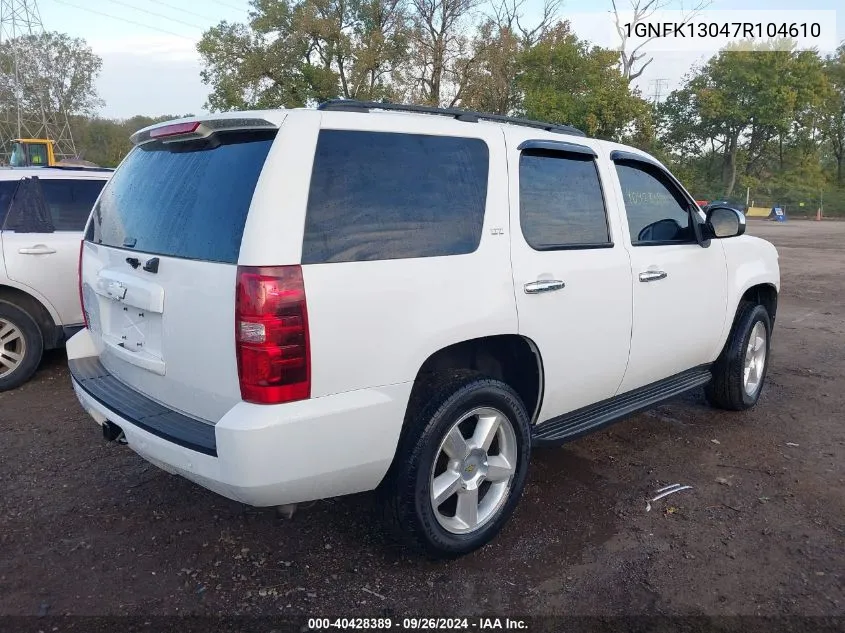 1GNFK13047R104610 2007 Chevrolet Tahoe K1500