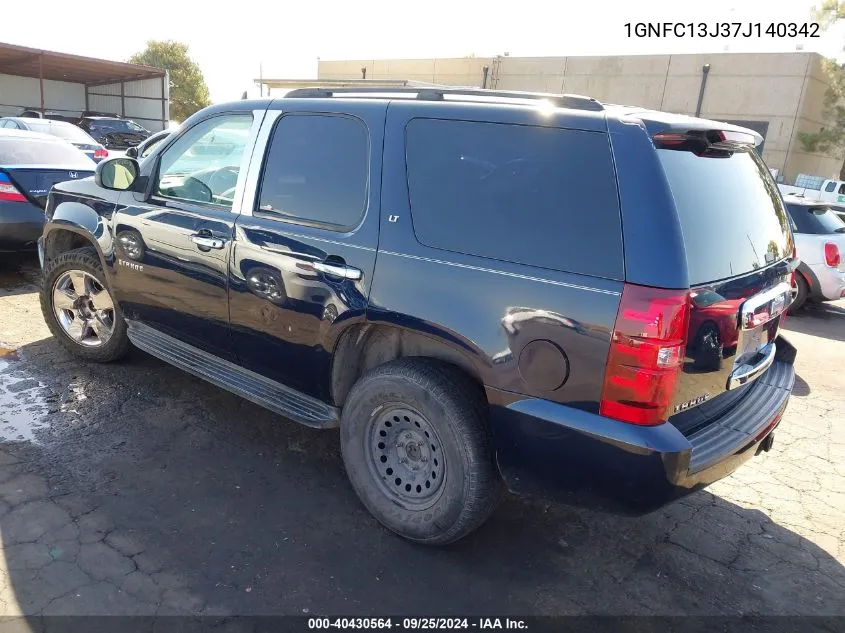 2007 Chevrolet Tahoe Lt VIN: 1GNFC13J37J140342 Lot: 40430564