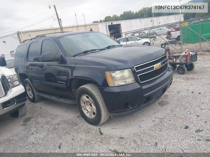 2007 Chevrolet Tahoe Ls VIN: 1GNFC13C47R374167 Lot: 40441003