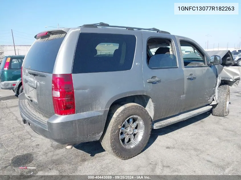 2007 Chevrolet Tahoe Ls VIN: 1GNFC13077R182263 Lot: 40443089