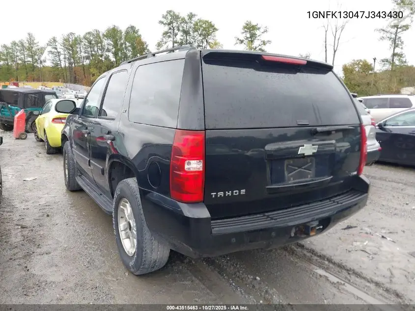 1GNFK13047J343430 2007 Chevrolet Tahoe Ltz