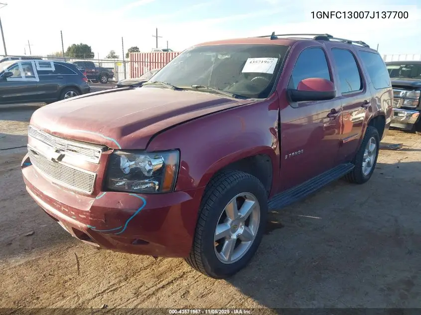 1GNFC13007J137700 2007 Chevrolet Tahoe Lt